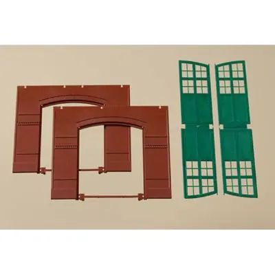 Auhagen 80505 Wände 2326A rot, Tore grün H0/TT Billig