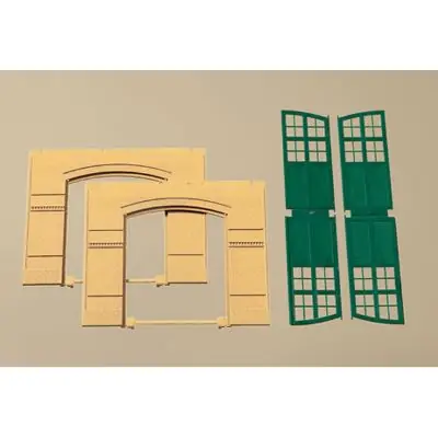 Auhagen 80605 Wände 2326A (gelb), Tore (grün), H0 Saisonangebot